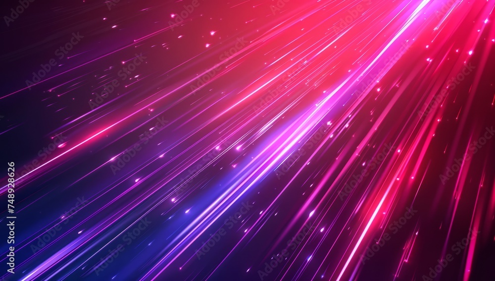 Obraz premium red and pink light stream background in the style of speed and motion Generative AI