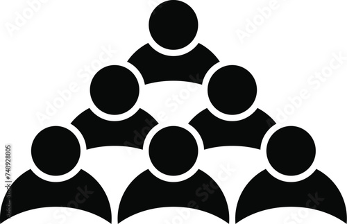  Group of people or group of users / friends flat vector icon for apps and websites 