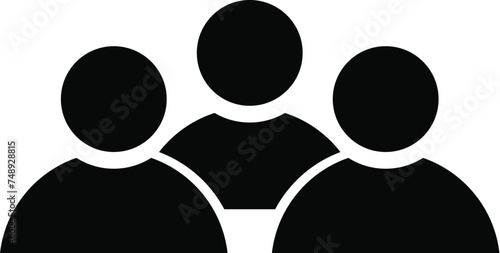 Group of people or group of users / friends flat vector icon for apps and websites  photo