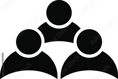  Group of people or group of users / friends flat vector icon for apps and websites 