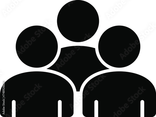  Group of people or group of users / friends flat vector icon for apps and websites 