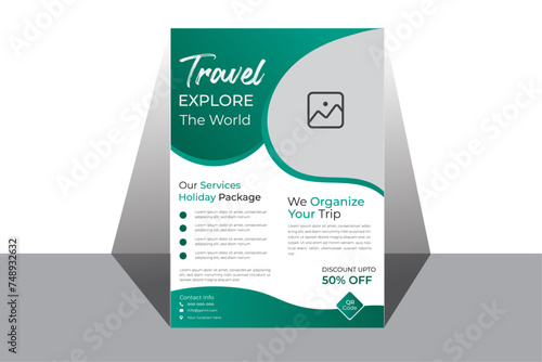 creative modern simple Flyer  for travel summer vacations  design