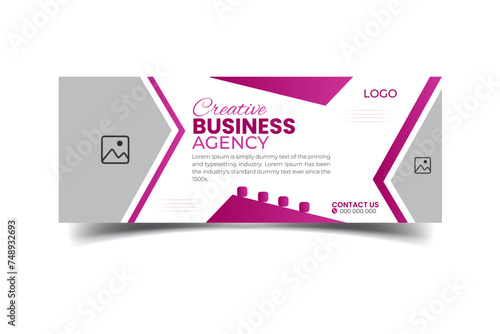 creative modern simple Facebook cover design for Business agency template
