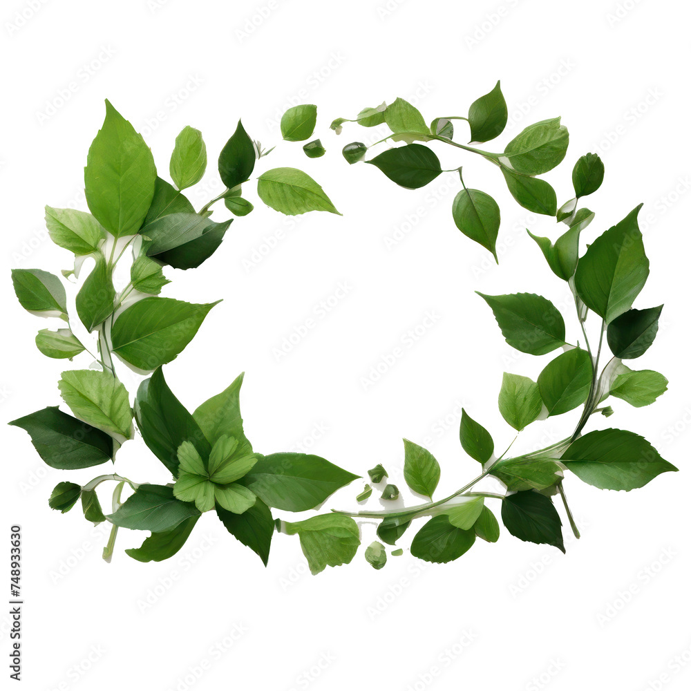circle of leaves used as illustration
