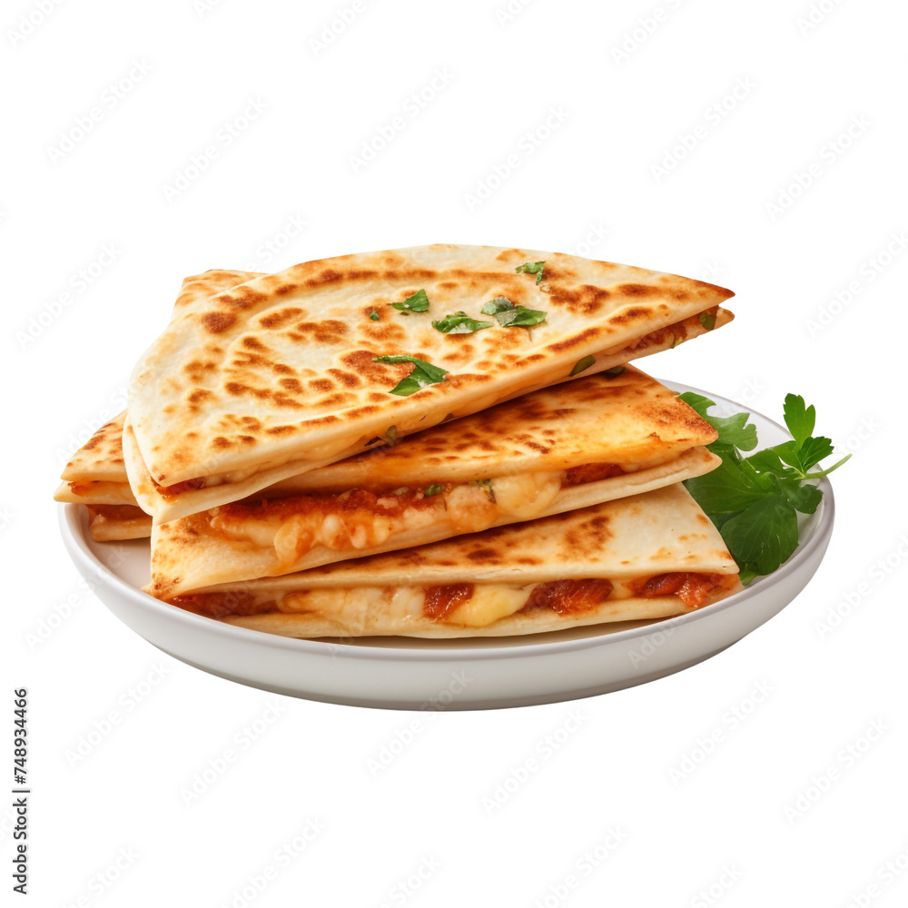 Quesadillas isolated on transparent background Quesadillas isolated on transparent background