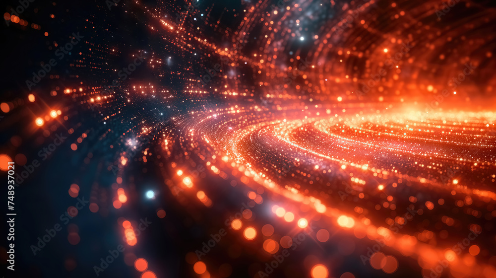 Fototapeta premium Dynamic abstract technology background illustration.