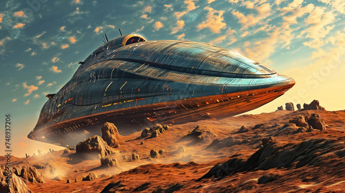Alien spaceship on another ...