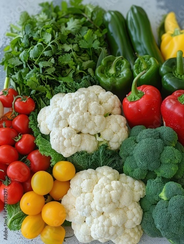 A Symphony of Freshness  Vibrant  Colorful Assortment of Organic Vegetables