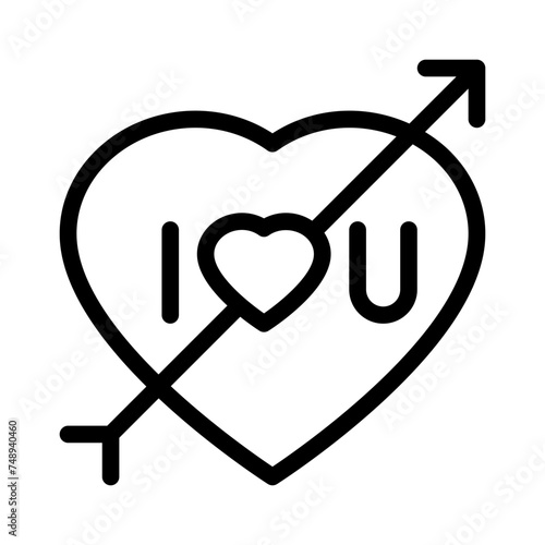 i love you line icon