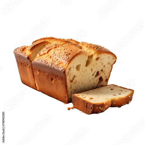 Quick bread isolated on transparent background