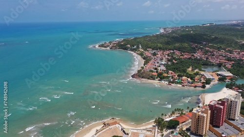 Aerial view of Pirangi beach near Natal, Rio Grande do Norte, Brazil 