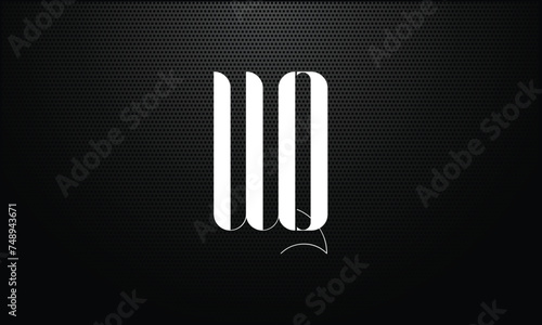 WQ, QW, W, Q, Abstract Letters Logo Monogram