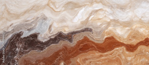 This close-up view showcases the intricate details and various colors present on a natural marble surface. Each swirl and vein adds depth and character to the texture of the marble.