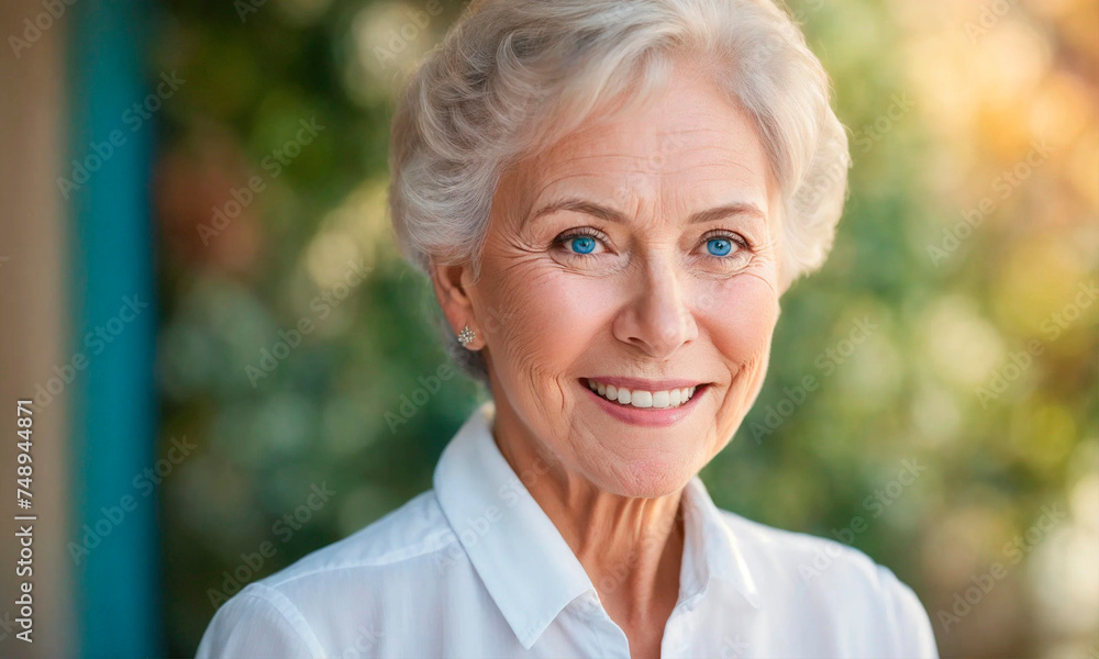 portrait of a beautiful elderly woman. Selective focus. portrait of a beautiful elderly woman. Selective focus.