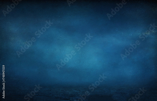grunge background with effect, Dark sky night abstract vintage background. Color gradient. Light spot. Matte, shimmer. Brushed, rough, grainy, rough surface for placing products and websites, articles
