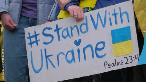 Support of Ukraine in the war with Russia. Rally in Washington, USA, February 24, 2024 photo