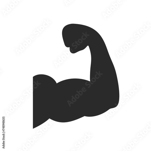 Muscle arm : muscular arms, an illustration symbol of muscular bicep arm strength, vector design for the fitness sports or gym club category