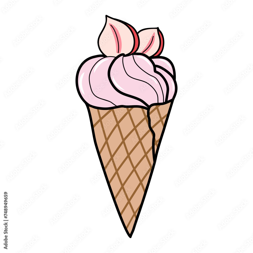 Popsicle ice cream clipart. Summer creamy food, frozen sweet sticks. Isolated dessert snacks