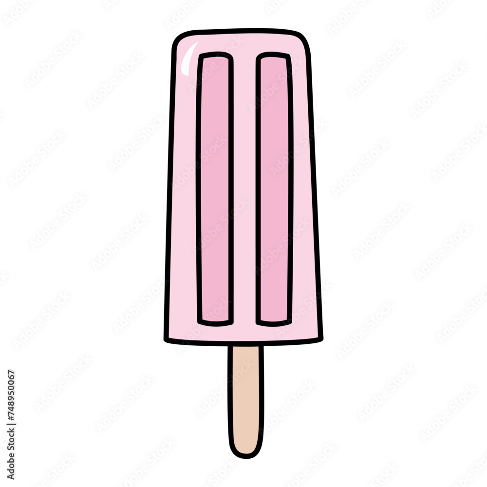 Tasty ice cream Summer popsicle vector illustration