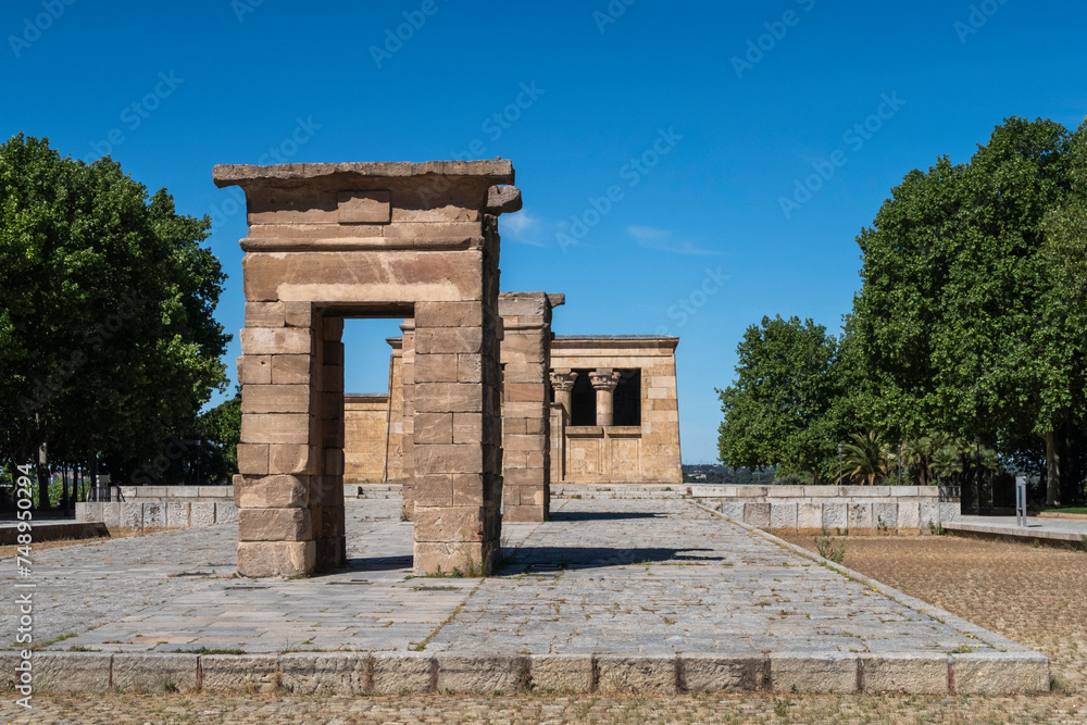 Templo de Debod in Parque del Oeste in Madrid Spain