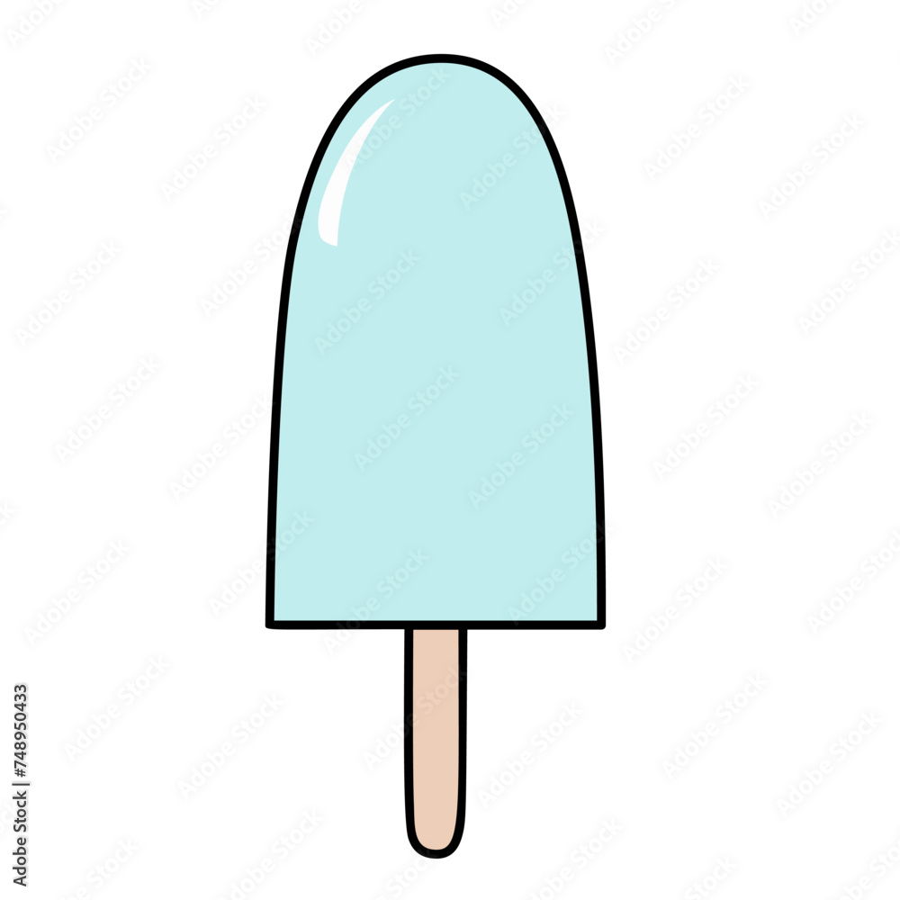 Tasty ice cream Summer popsicle vector illustration
