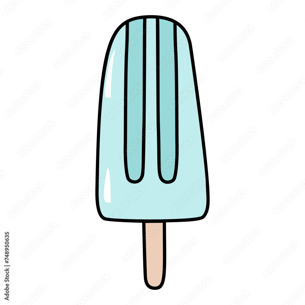 Tasty ice cream Summer popsicle vector illustration