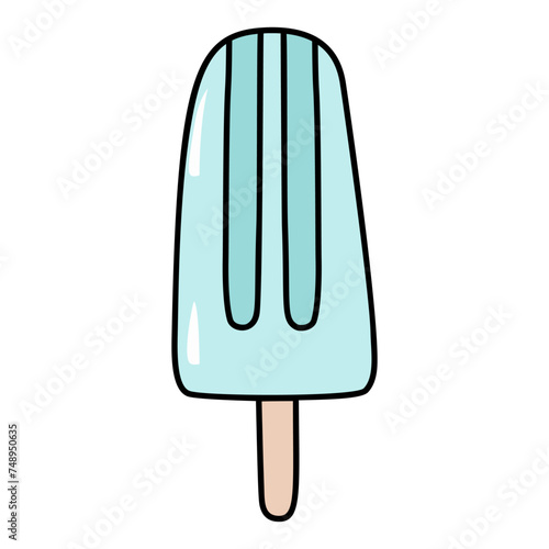 Obraz na płótnie Tasty ice cream Summer popsicle vector illustration w salonie