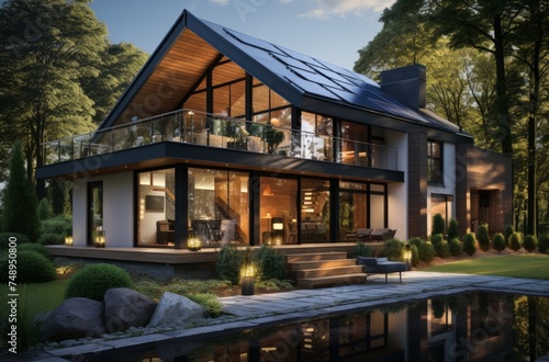 a house with solar panels on it