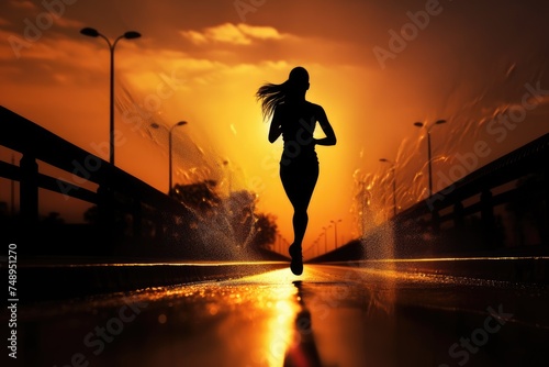 silhouette a running woman © Alexei