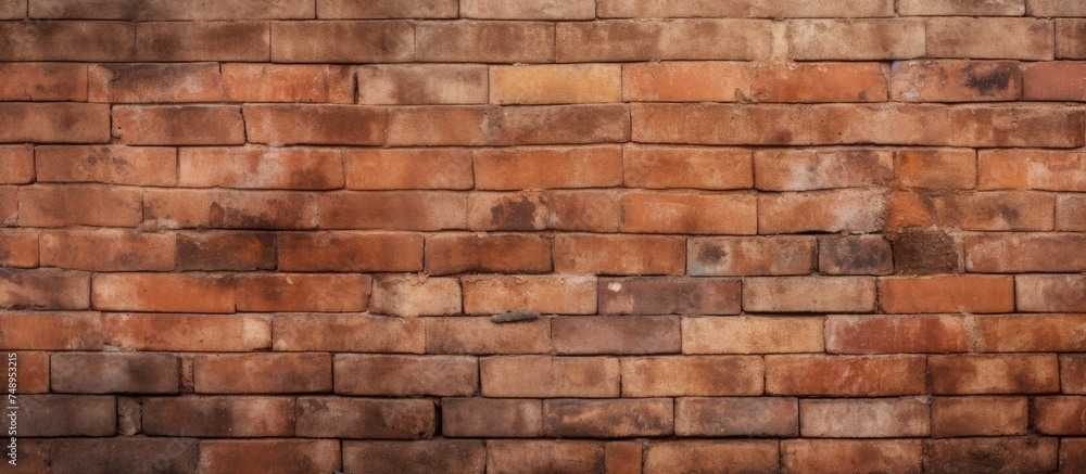 A red fire hydrant is positioned against a weathered brick wall with a terracotta-colored pattern. The contrast between the hydrant and the vintage, grungy brick wall creates an urban scene. A red fire hydrant is positioned against a weathered brick wall with a terracotta-colored pattern. The contrast between the hydrant and the vintage, grungy brick wall creates an urban scene.