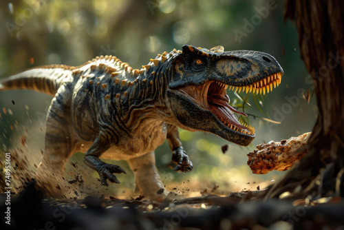 A dinosaur with a roar and a bone © Formoney