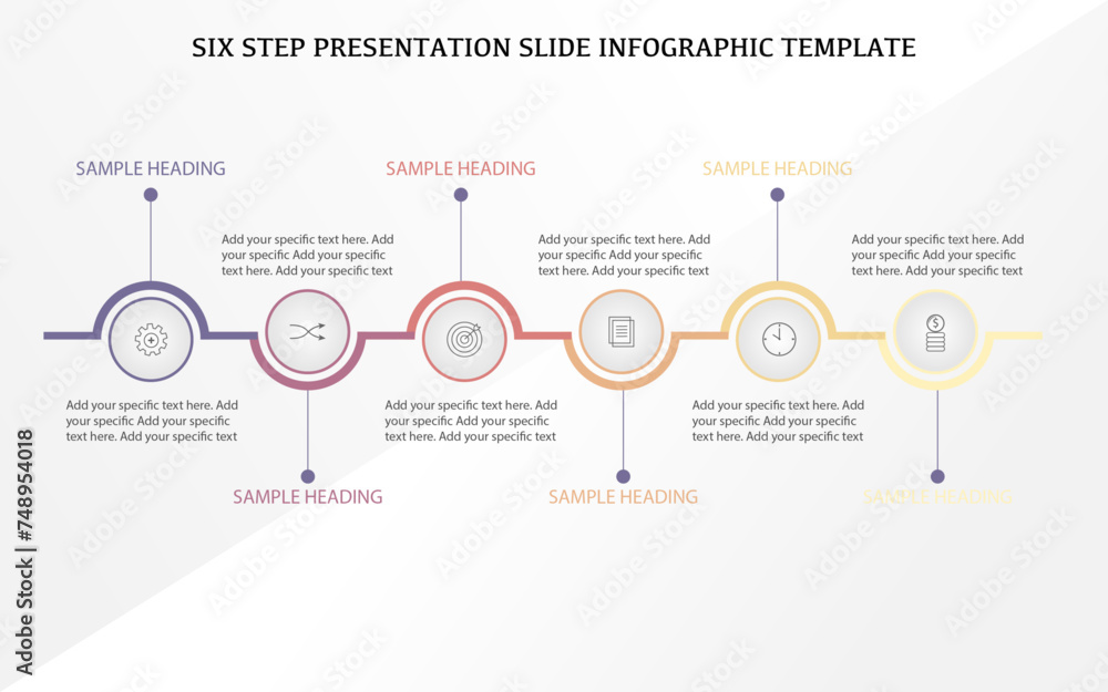 Presentation slide template design with six options, circle shape presentation slide design, PPT slide for business Presentation slide template design with six options, circle shape presentation slide design, PPT slide for business
