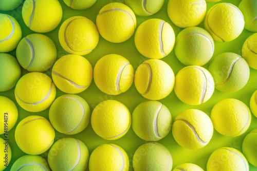 A background with a tennis ball pattern in shades of yellow and green © Formoney