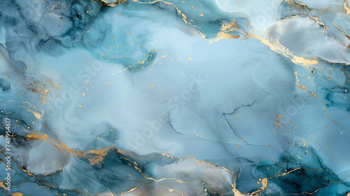 パステルカラーの大理石の背景画像。金継ぎ。 Pastel marble background image. Gold splicing. [Generative AI]