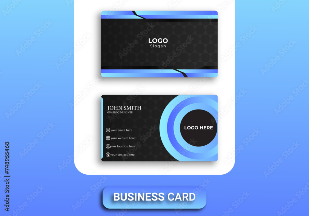 authentic luxury business card design template design