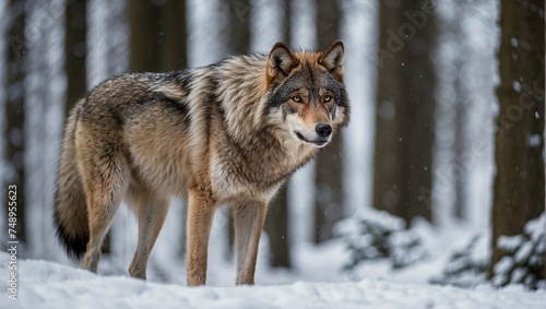 Forest wolf in winter forest © alexx_60
