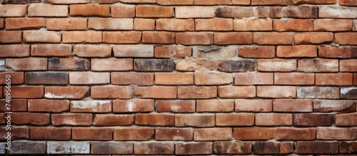 An industrial brick wall covered with an abundance of bricks. The wall showcases the texture and material commonly used in construction.