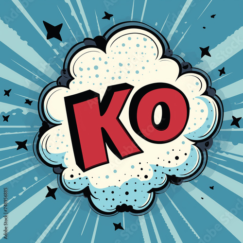 KO comic book speech bubble
