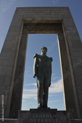 statue of king Leopold 1 in Nieuwpoort, Belgium