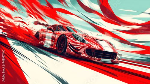 Car racing background