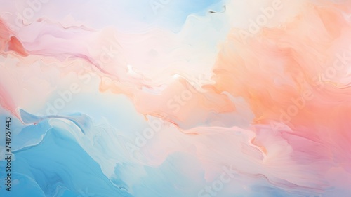 Abstract colorful texture resembling marble - Gentle swirls of pastel colors create a soothing abstract background resembling marble or fluid art photo