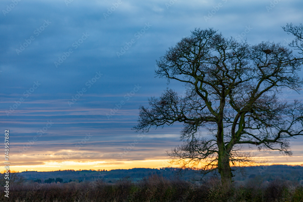 Alcester at Sunset, Warwickshire, England