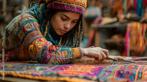 Artisan Tapestry Weaving: Meticulous Handcrafting