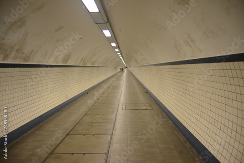 light in the tunnel in Antwerp