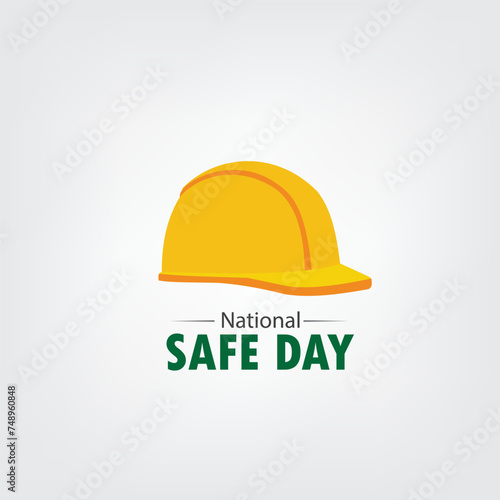 National SAFE Day vector graphics great for National SAFE Day word celebration. flat design. story design. flat illustration. simple and elegant design
