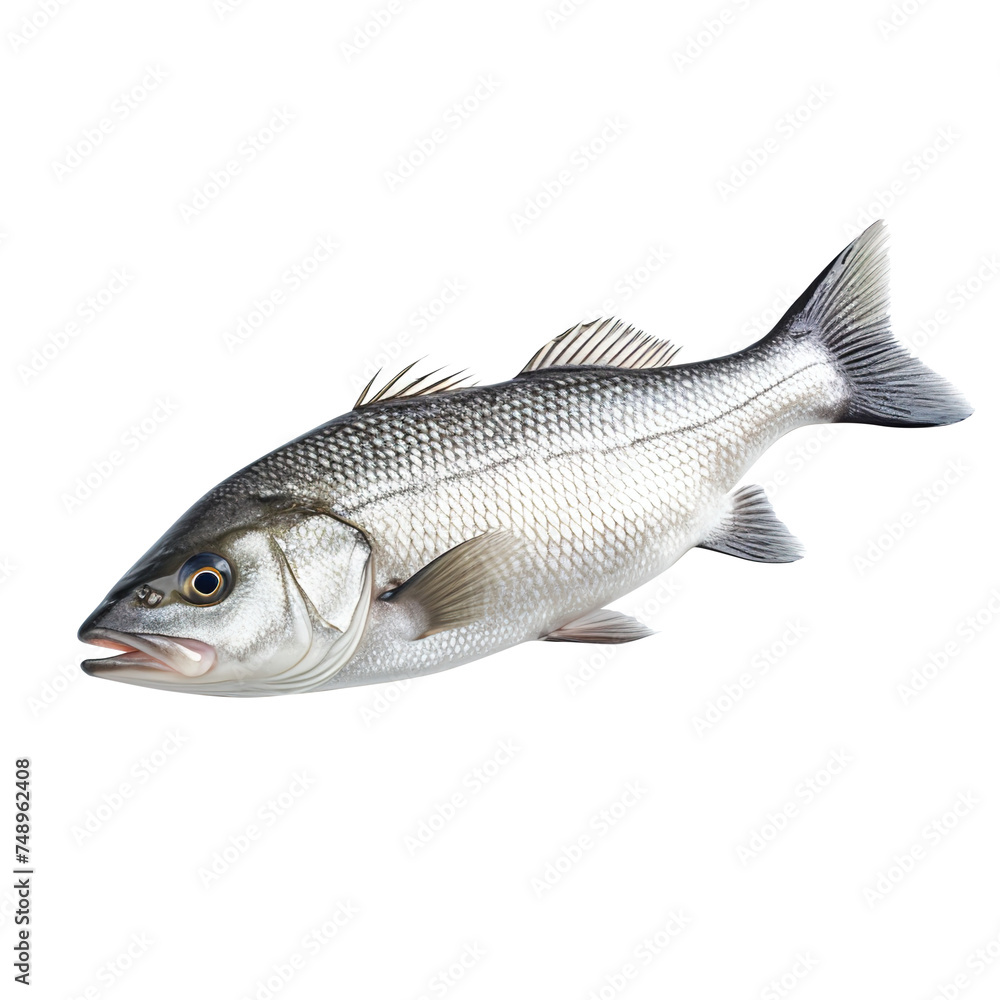 Fototapeta premium fresh fish on transparent background, clipping path, png, 