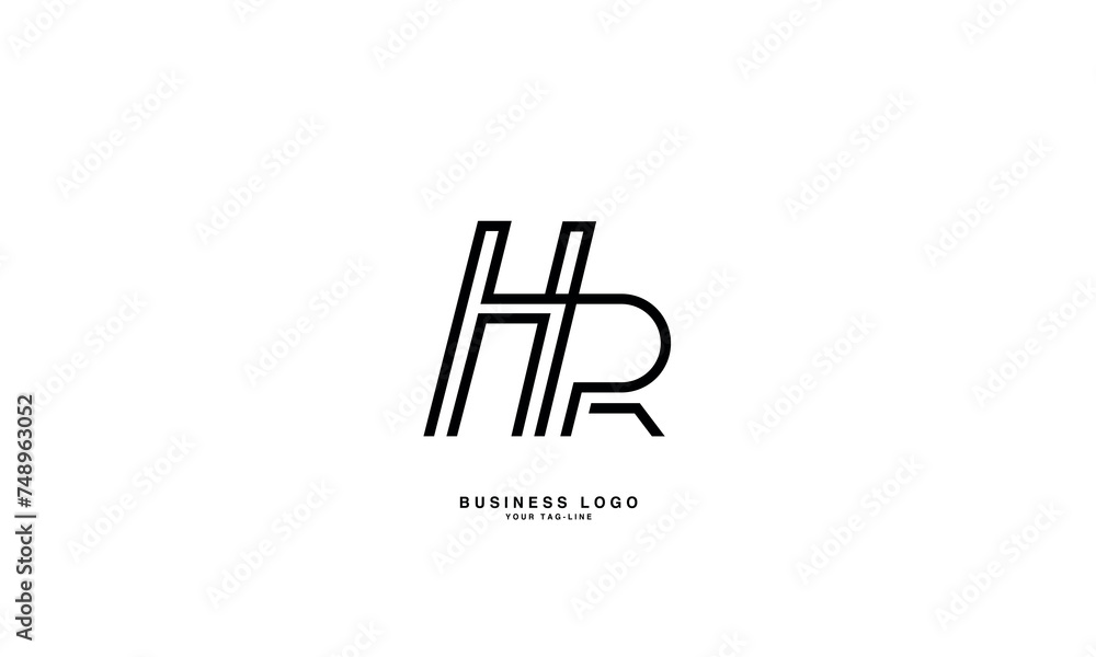 HR, RH, H, R, Abstract Letters Logo mONOGRAM HR, RH, H, R, Abstract Letters Logo mONOGRAM
