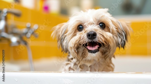 Pet paradise at our dog grooming salon . Tailored services for furry friends on World Pet Day © Anna