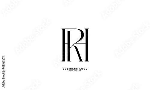 HR, RH, H, R, Abstract Letters Logo mONOGRAM