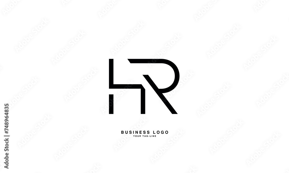 HR, RH, H, R, Abstract Letters Logo mONOGRAM HR, RH, H, R, Abstract Letters Logo mONOGRAM